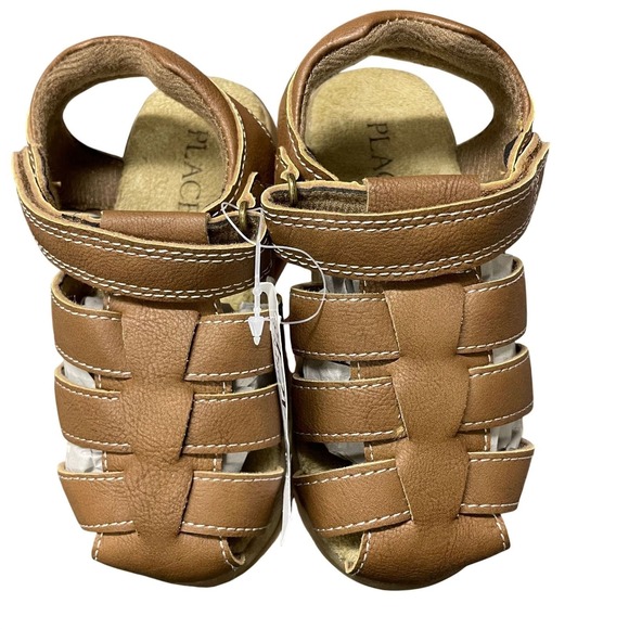 The Children's Place Other - NEW Children's Place Fisherman Sandals Tan Faux Leather Toddler 8 Classic